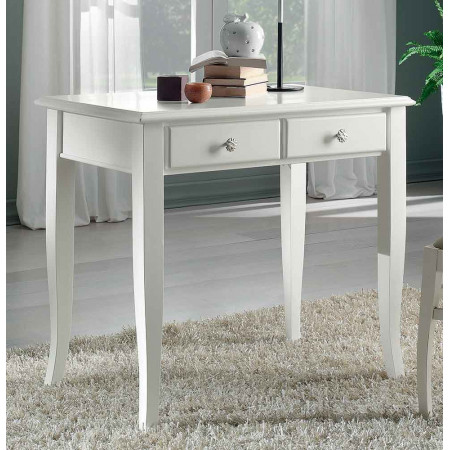 2553  Raw or finished wooden 2 drawers writing desk, finishes to customer choice