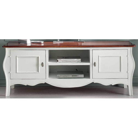 2555 Credenza porta TV in legno grezzo o finito, finiture a scelta cliente