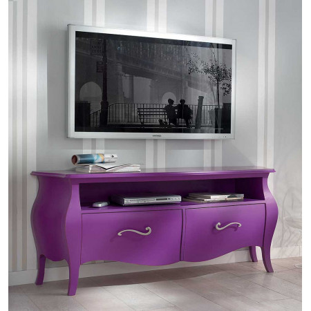 2558  Porta TV 2 o 3 cassetti in legno grezzo o finito, finiture a scelta cliente