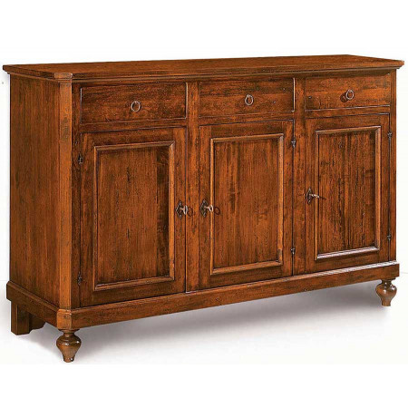 2561/62  Mobile credenza e vetrina 3 porte in legno grezzo o finito, finiture a scelta cliente