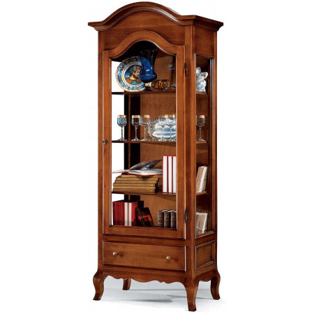 2572  Raw or finished wooden 1 door showcase, finishes to customer choice