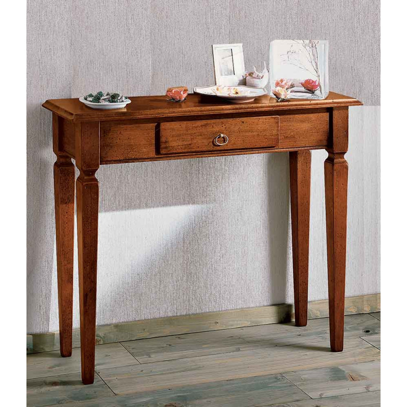 2583  Raw or finished wooden 1 drawer wall console, finishes to customer choice