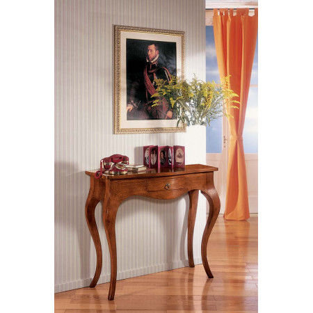 2585  Raw or finished wooden 1 drawer wall console, finishes to customer choice