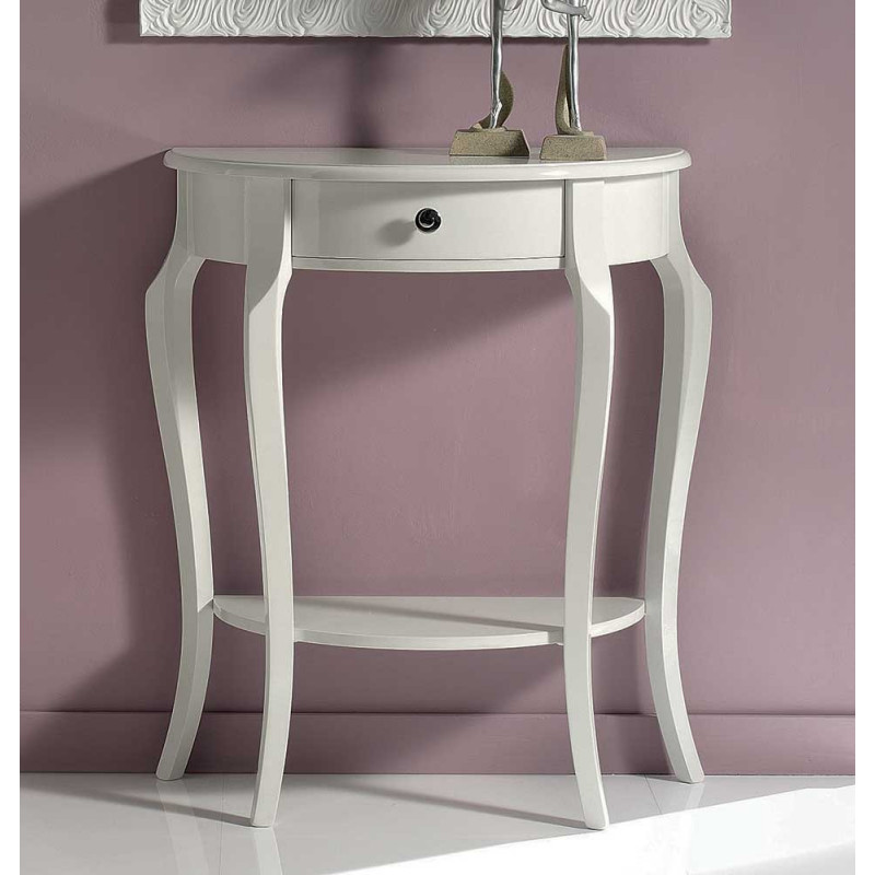 2589  Raw or finished cherry wood 1 drawer wall console, finishes to customer choice