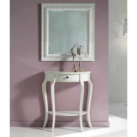 2589  Raw or finished cherry wood 1 drawer wall console, finishes to customer choice