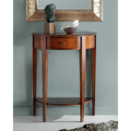 2591  Raw or finished cherry 1 drawer wall console, finishes to customer choice