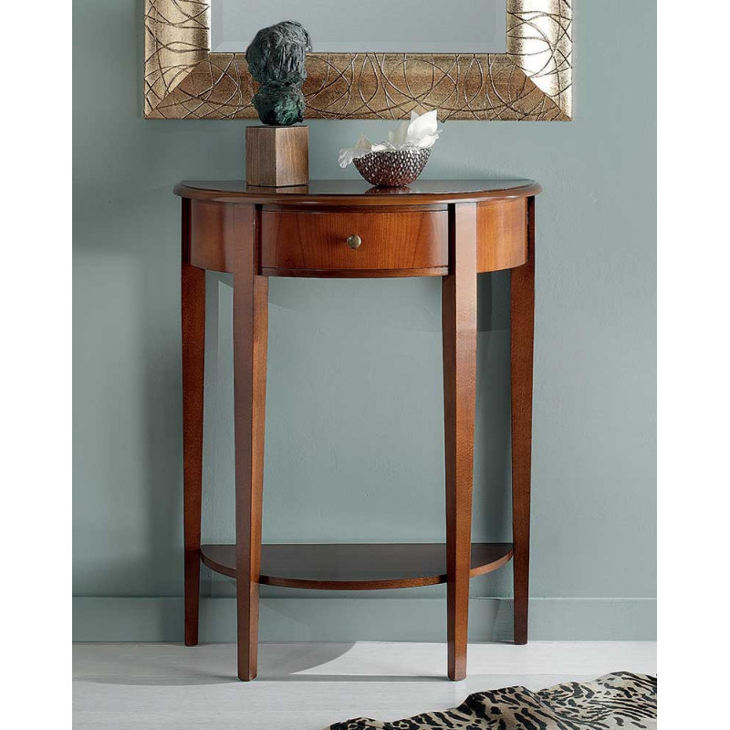 2591  Raw or finished cherry 1 drawer wall console, finishes to customer choice