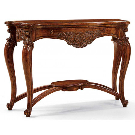 2588  Raw or finished wooden 1 drawer inlaid wall console, finishes to customer choice