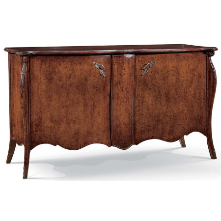 2504  Credenza con carrello centrale estraibile in legno grezzo o finito, finiture a scelta cliente