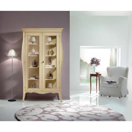 2510  Raw or finished wooden 2 doors display cabinet, finishes to customer choice