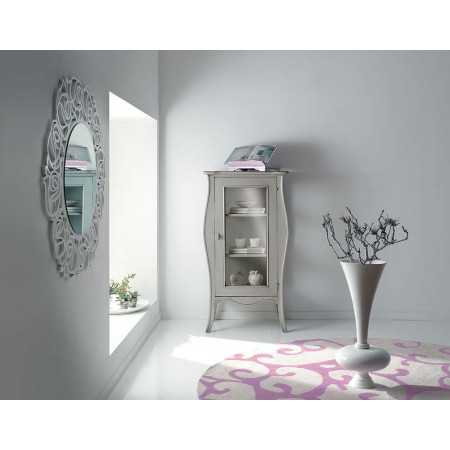 2511  Raw or finished wooden 1 door display cabinet, finishes to customer choice