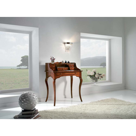 2548  Raw or finished wooden 6 drawers writing desk, finishes to customer choice