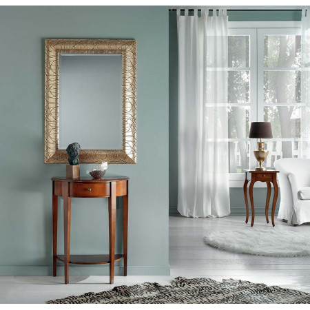 2591  Raw or finished cherry 1 drawer wall console, finishes to customer choice