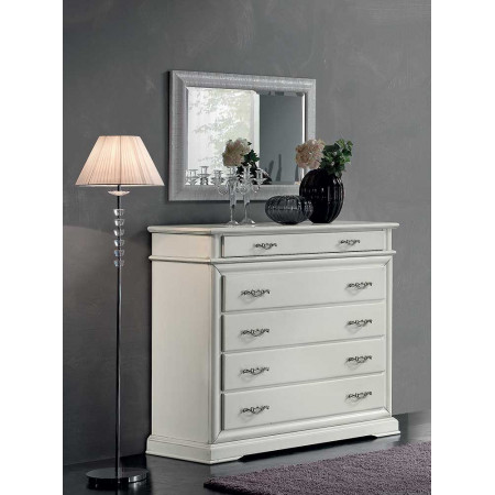 2602  Raw or finished 5 drawers dresser with flap, finishes to customer choice