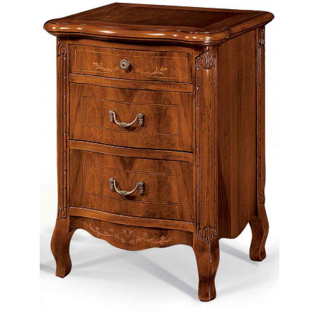 2606  Raw or finished wooden 3 drawers night stand, finishes to customer choice