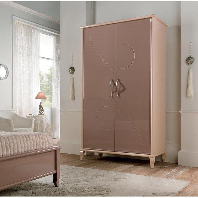 2608  Raw or finished 2 doors wardrobe, lacquerings finishes to customer choice