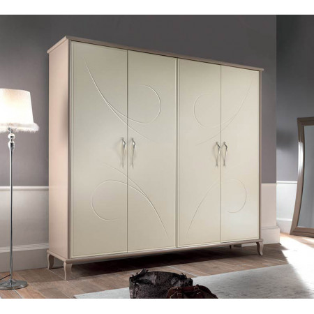 2610  Raw or finished 4 doors wardrobe, lacquerings finishes to customer choice