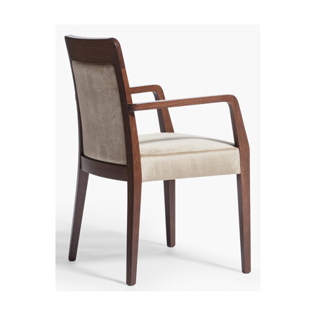 006/C  Raw or finished bech wood armchair, finishes to choice