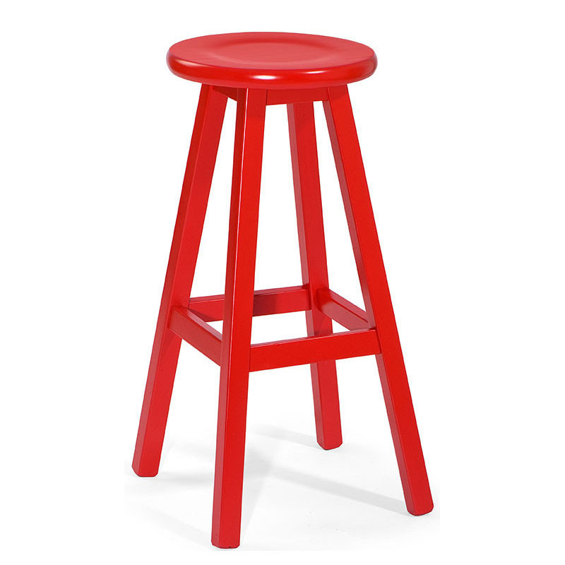 090/SG  Raw or finished bech wood H80 stool, finishes to choice