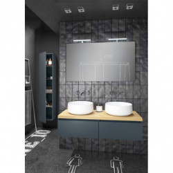 Funny bathroom cm 106 with technical marble shelf-top
