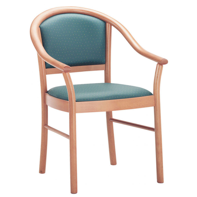 463/3Q  Raw or finished bech wood armchair, finishes to choice