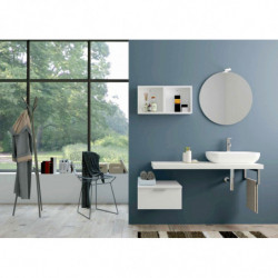 Linear bathroom shelf cm 73 - 98 - 109 - 123 wooden colours