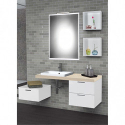 Linear bathroom shelf cm 73 - 98 - 109 - 123,  6 finishes availables