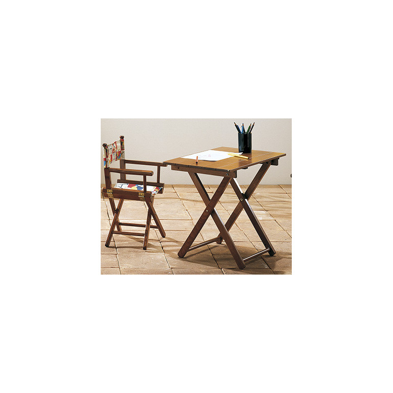 758/T  Beech wood folder baby table natural or walnut finished, cm 60x40 H52