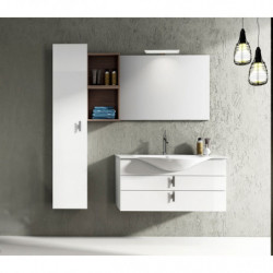 Milly bathroom cm 83 or 103 with or without lateral half column, 3 finishes availables