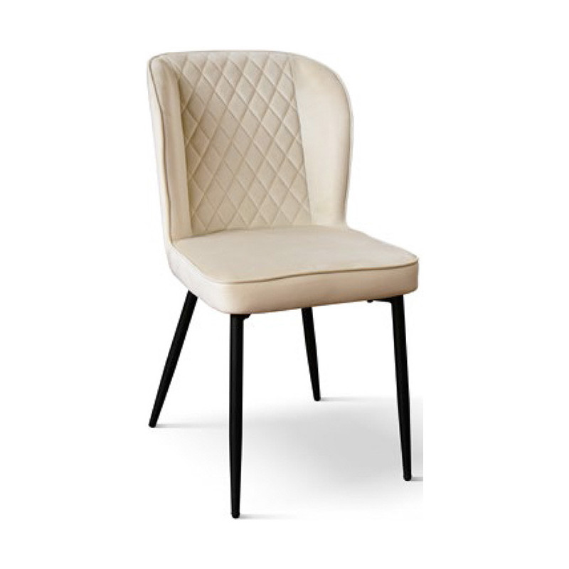 966  Metal chair frame, velvet fabric 5 colours upholstered seat