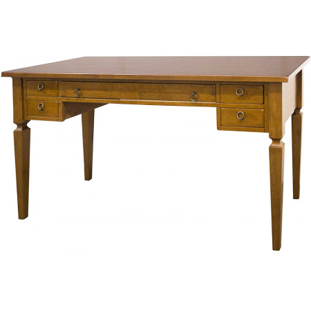231  Scrittoio in legno rubberwood massello, finitura noce