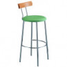 478SG  Chromed steel stool, wooden or upholstered seat