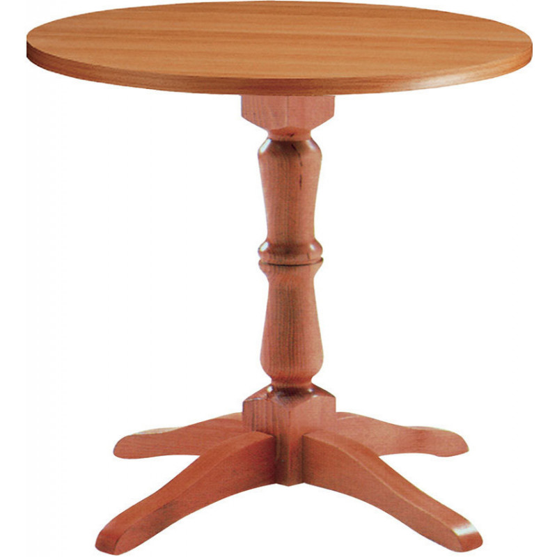256/BTM  Raw or finished beech wood increased table base, top to customer choice