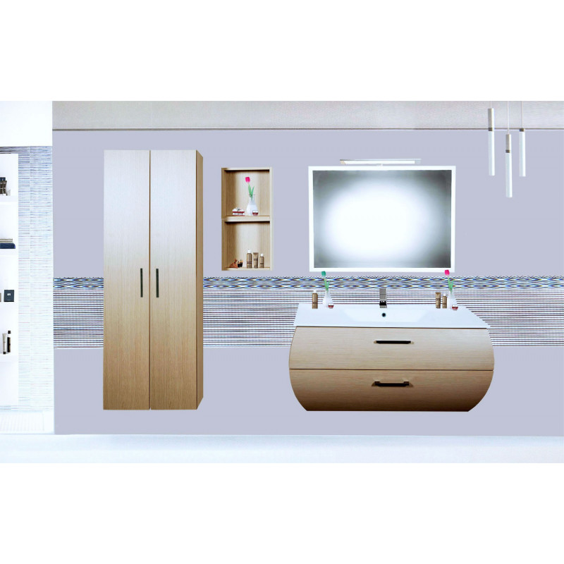 Mylord bathroom in blockboard durmast wood, natural durmast finished Mylord bathroom in blockboard durmast wood, natural durmast finished