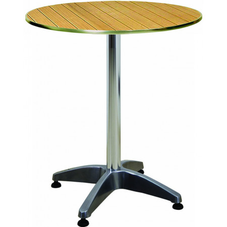 273/BBN  Weighted aluminium black or white table base, top to customer choice