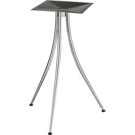 277  Base tavolo cromata, piano a scelta cliente