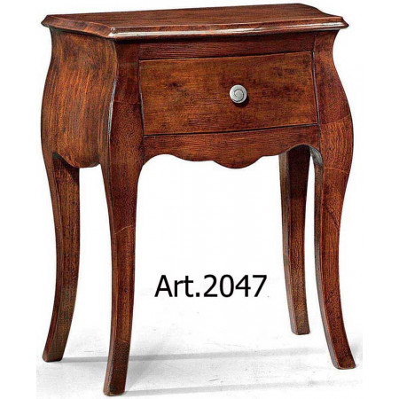 2135  Comodino 2 cassetti grezzo o finito, finiture a scelta cliente