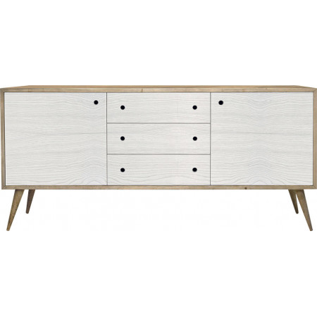 2172 Brushed fir wood sideboard furniture, white, natural, or two tone finished