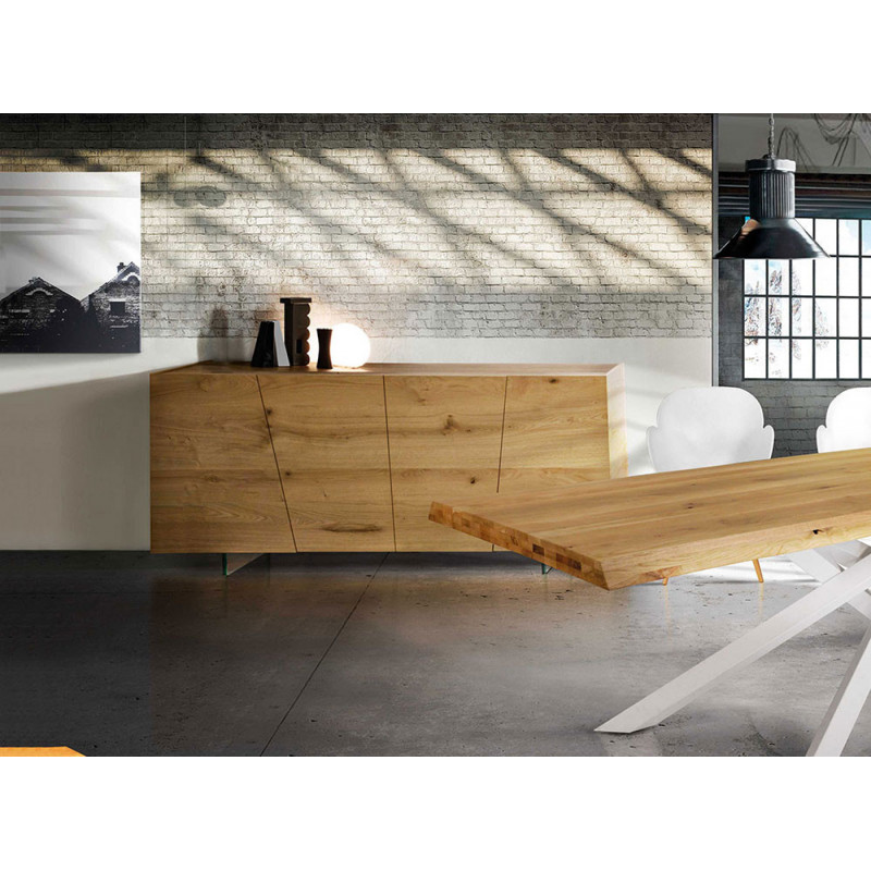 2188  Brushed durmast wood sideaboard natural or wheat  finished