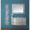 Teseo cm 90 bathroom, white, white larch wood, colours sample to choose
