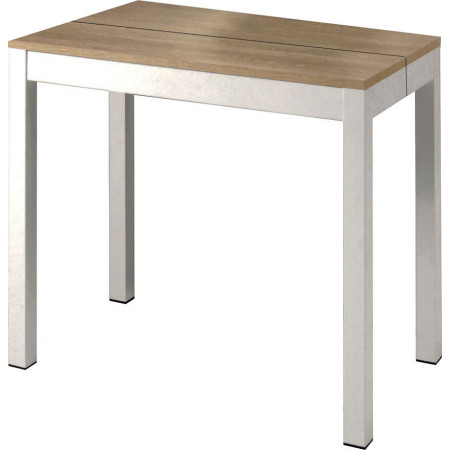 2199  White, white/durmast, black/durmast wood console-table