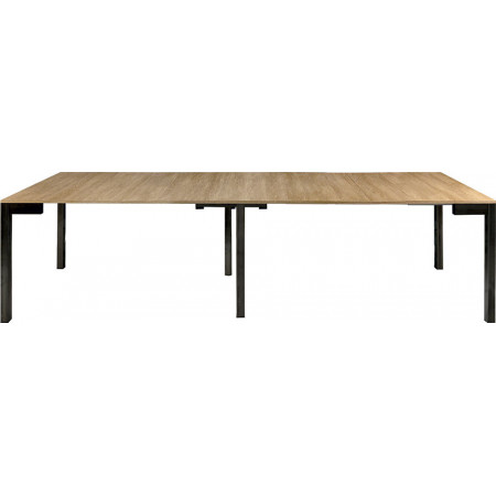 2199  White, white/durmast, black/durmast wood console-table