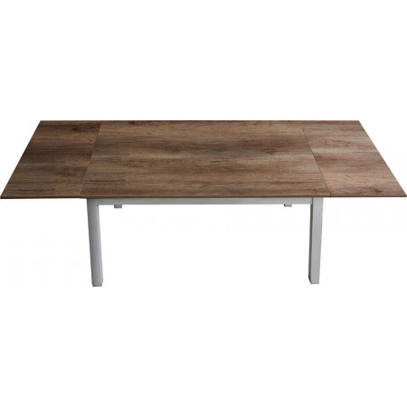 2209  Tavolo allungabile con base in faggio e piano in melaminico rovere