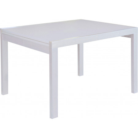 2216  Tavolo allungabile con piani a scorrimento interno in melaminico frassino bianco