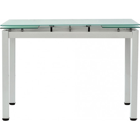 2246  Tavolo allungabile grigio o bianco con piano in vetro temperato