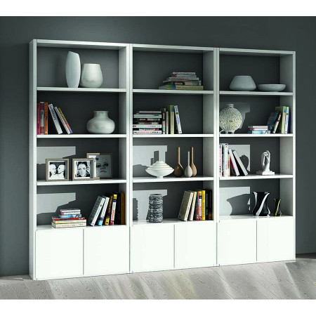 2251 White ash wood melamine veneered bookcase