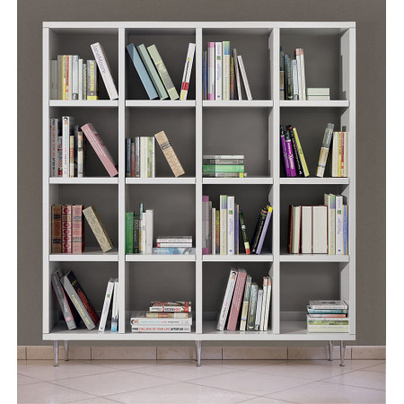 2252 Mobile libreria in nobilitato melaminico frassino bianco