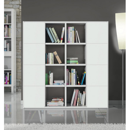 2252  White ash wood melamine veneered bookcase
