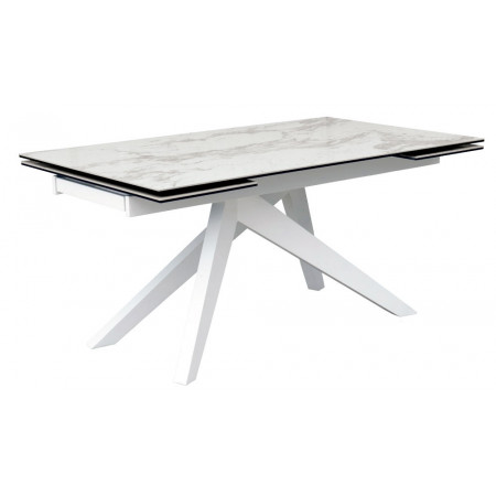 2264  Extending table with glass-ceramic top marble effect finished