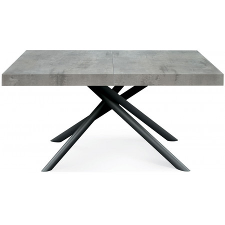 2327  Black or white metal table base, grey extending top